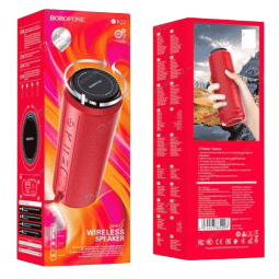 Bluetooth колонка Borofone BR22 BT5.1/1200mAh/2ч/10Вт/TF/AUX/USB красная