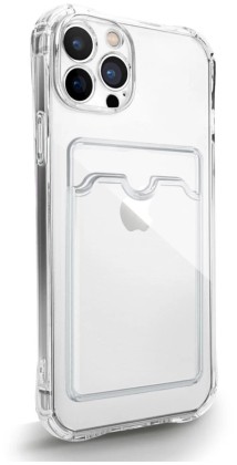 Чехол-накладка силикон с карманом под карту  i-Phone 11 Pro 5.8" прозрачная