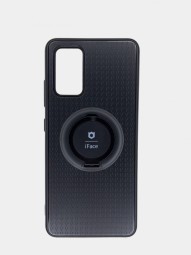 Чехол-накладка для Samsung Galaxy A02S силикон iface с держателем чёрный