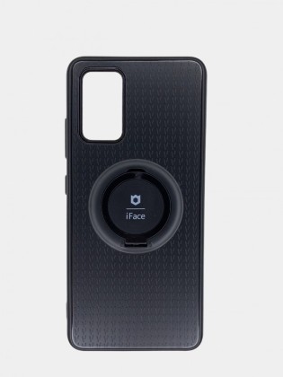 Чехол-накладка для Samsung Galaxy A02S силикон iface с держателем чёрный