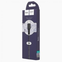 Usb Кабель-зарядка Lightning Hoco X20 Flash 2.0A 3м силиконовый черный
