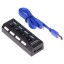 USB 3.0 хаб с выключателями, 4 порта, СуперЭконом, черный, SBHA-7304-B