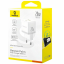 Сетевое зар. устр. Baseus Palm Fast Charger 1USB/1C 20W кабель Т-С на Т-С(P10111608213-01) белое