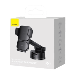 Держатель c беспроводной зарядкой Baseus Wisdom Auto Alignment Car Mount (CGZX000101) черный
