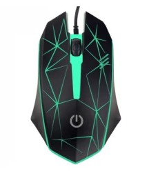 Мышь проводная Perfeo Star USB/DPI 1000/3 кнопки черно-зеленая