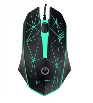 Мышь проводная Perfeo Star USB/DPI 1000/3 кнопки черно-зеленая