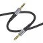 Аудиокабель AUX 3,5mm Hoco 1m UPA26 тканевый черный