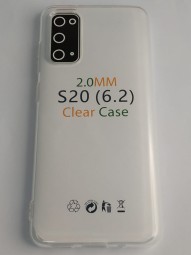 Чехол-накладка силикон 2.0мм Samsung Galaxy S20 прозрачный
