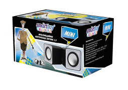 Акустическая система 2.0 Smartbuy Mini (SBA-2800) 2х2.5Вт пластик серебристая