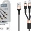Usb Кабель-зарядка Hoco X26 Xpress 3в1 Micro/Lightning/Type-C 1м черный