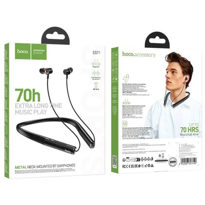 Беспроводные наушники для спорта Hoco ES71 BT5.0/180mAh черные