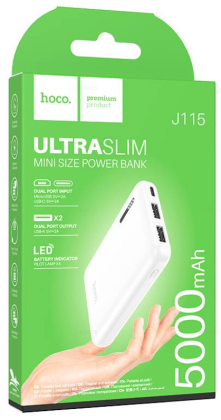 Powerbank Hoco J115 5000mAh 2USB белый