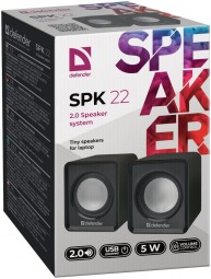 Акустическая система 2.0 Defender SPK-22 2х2Вт пластик черная