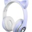 Стереонаушники Bluetooth Полноразмерные JBH Cat STM-28 BT5.0/200mAh фиолетовые