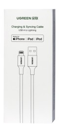 Usb Кабель-зарядка Lightning Ugreen US155 2.1A 1м белый