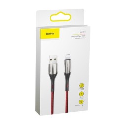Usb Кабель-зарядка Lightning Baseus Horizontal 2.4A 1м (CALSP-B09) красный