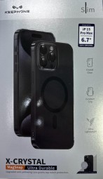 Накладка для i-Phone 15 Pro Max Keephone X-Crystal MagSnap черный
