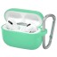 Силиконовый чехол для AirPods Pro 2 c карабином светло-бирюзовый
