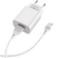 Сетевое зар. устр. Borofone BA20A с шнуром Lightning 1USB 2.1A белое