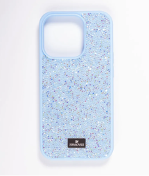 Накладка для i-Phone 15 Pro 6.1" Swarovski голубая