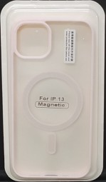 Накладка для i-Phone 13 6.1" Magsafe силикон прозрачный бока розовые