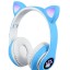 Стереонаушники Bluetooth Полноразмерные JBH Cat STM-28 BT5.0/200mAh голубые