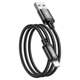 Usb Кабель-зарядка Lightning Hoco X89 2м 2.4A в тканевой оплётке чёрный
