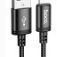 Usb Кабель-зарядка Lightning Hoco X89 2м 2.4A в тканевой оплётке чёрный
