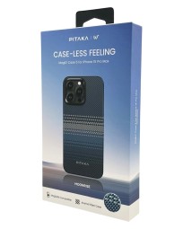Накладка для i-Phone 15 Pro Max 6.7" Pitaka Magez Case 5 Aramid Fiber Лунный рис (moonrise)