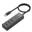 USB-C хаб Hoco HB25 4 порта 3 USB2.0/1 USB3.0 черный