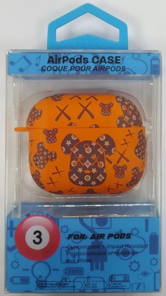 Силиконовый светящийся в темноте чехол для AirPods 3 Luxo Kaws рисунок №32