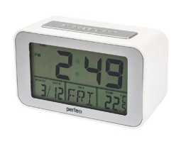 Часы-будильник Perfeo Loft (PF-S2032) белые