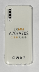 Чехол-накладка силикон 2.0мм Samsung Galaxy A70 прозрачный
