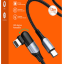 Usb Кабель-зарядка Type-C на Lightning Hoco U100 Orbit 5A 100W 1.5м угловой черный