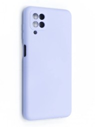 Накладка для Samsung Galaxy A12 Silicone cover без логотипа сиреневая