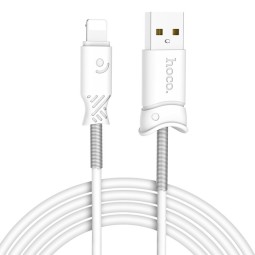 Usb Кабель-зарядка Lightning Hoco X24 Pisces 2.4A 1м силиконовый белый