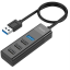 USB-хаб Hoco HB25 4 порта 3 USB2.0/1 USB3.0 черный