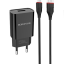 Сетевое зар. устр. Borofone BA20A с шнуром Micro 1USB 2.1A черное