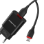Сетевое зар. устр. Borofone BA20A с шнуром Micro 1USB 2.1A черное