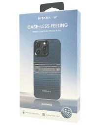 Накладка для i-Phone 15 Pro 6.1" Pitaka Magez Case 5 Aramid Fiber Лунный рис (moonrise)