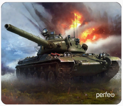 Perfeo Коврик для компьютерной мыши "Tanks", Рис.7 (180*220*2 мм), ткань+резиновое основание