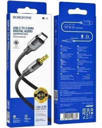 Кабель-переходник Borofone BL19 Type-C (папа) на AUX 3.5мм (папа) 1м черный