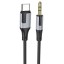 Кабель-переходник Borofone BL19 Type-C (папа) на AUX 3.5мм (папа) 1м черный