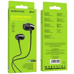 Наушники с микрофоном Borofone BM57 Platinum 1.2м черные