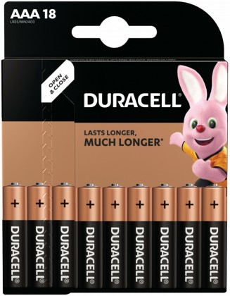 Батарейка алкалиновая Duracell Basic AAA/LR03/BL18