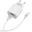 Сетевое зар. устр. Borofone BA20A с шнуром Type-C 1USB 2.1A белое