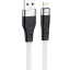 Usb Кабель-зарядка Lightning Hoco X53 Angel 2.4A 1м плоский силиконовый белый