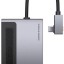USB-С хаб Baseus 1USB/1C/TF/SD/HDMI 4K/3.5мм (CAHUB-DA0G) серебристый