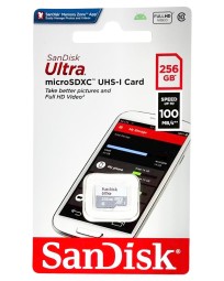 SDXC карта памяти Sandisk 256GB Ultra UHS-I (100 Mb/s) SDSDUNR-256G-GN3IN