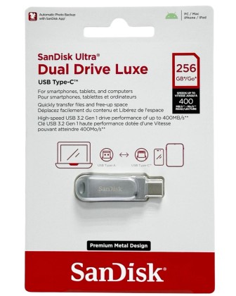 3.2 USB флеш накопитель SanDisk 256GB Ultra Dual Drive Type-c (SDDDC4-256G-G46) серебристый